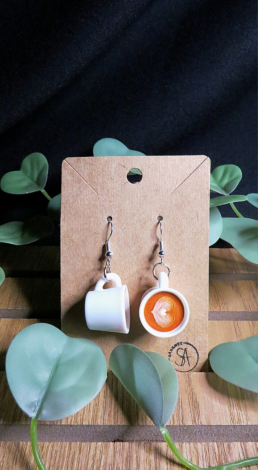 Earrings coffee